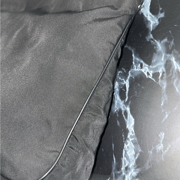 Gucci Bamboo Shoulder Bag Nylon Black Silver Handbag AUTHENTIC - Picture 8 of 14